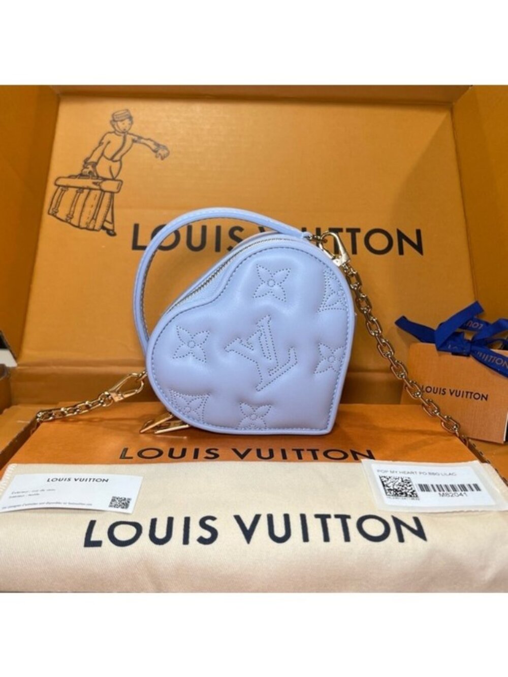 Louis Vuitton Pop My Heart Pouch In Lilac